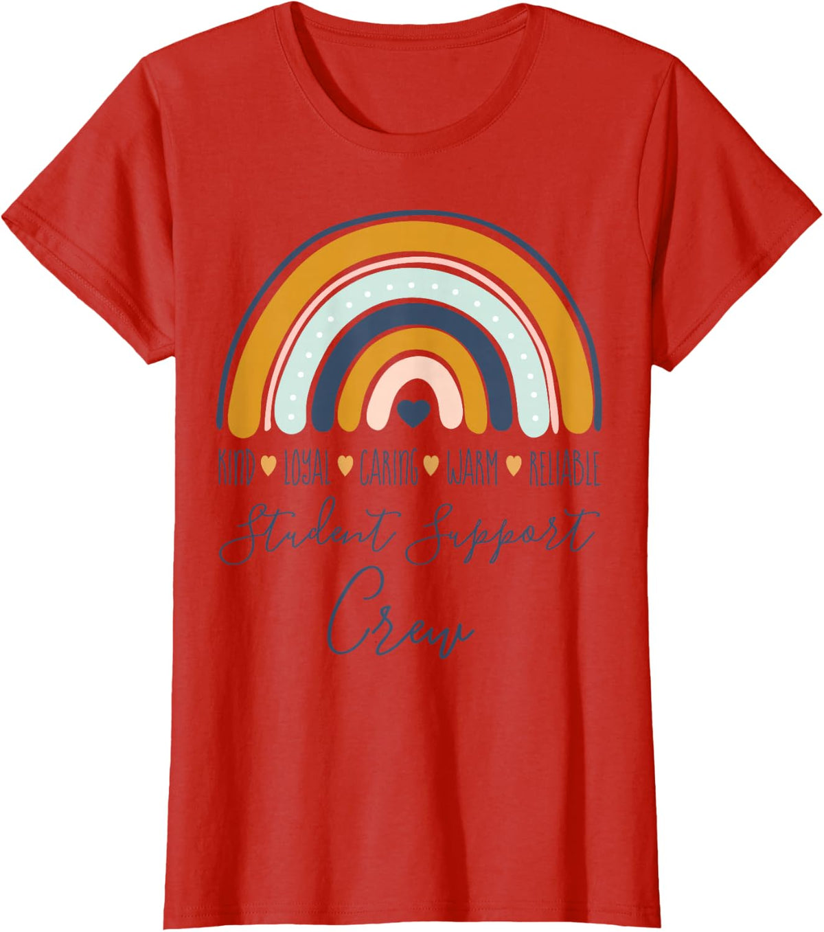 Student Support Crew Counselor Social Worker Teacher PBIS T-Shirt - Red