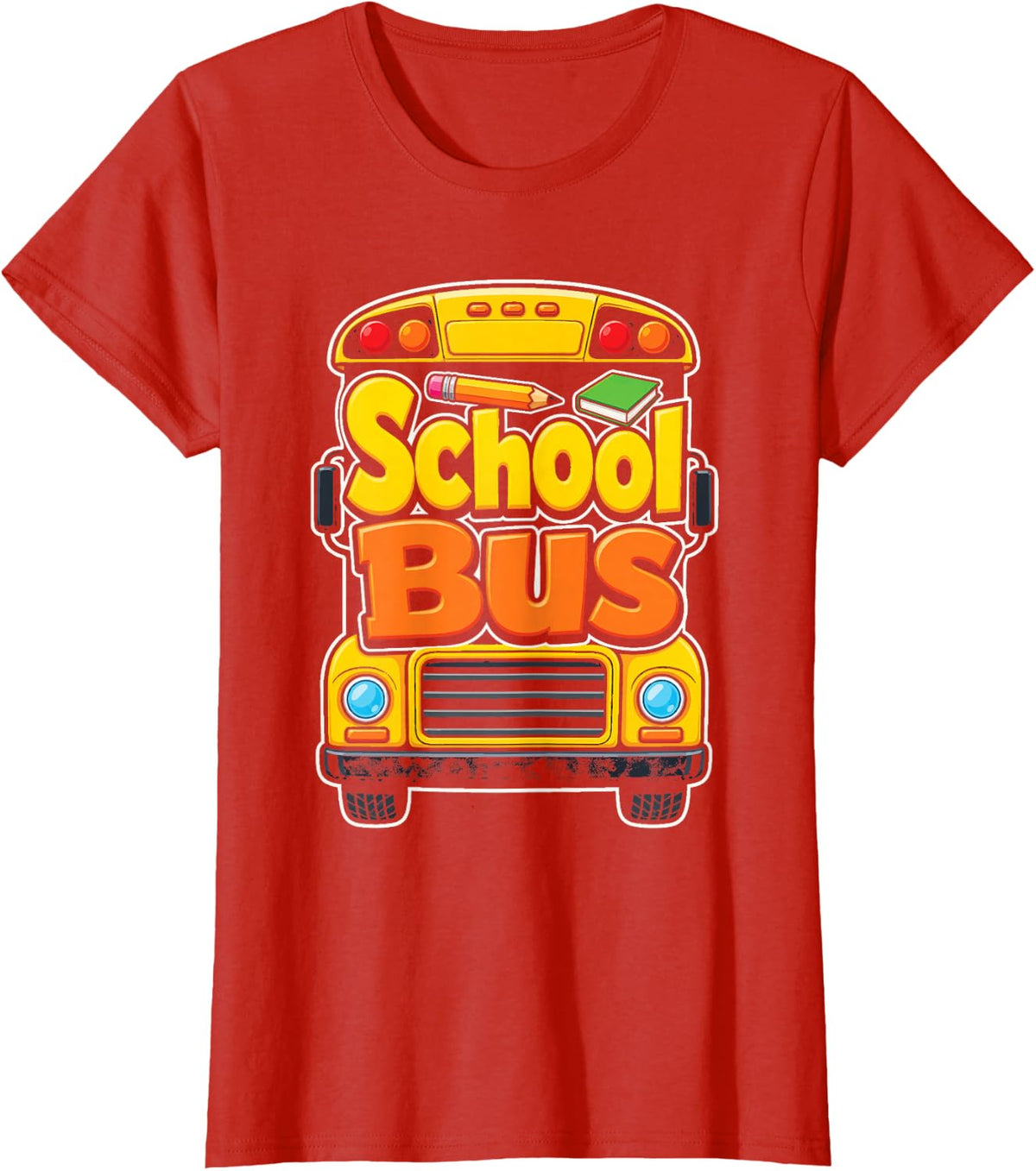 School Bus Driver Gift Elementary Group Costume Kids T-Shirt - Red