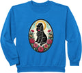Black Cocker Spaniel Illustration Sweatshirt - Royal Blue
