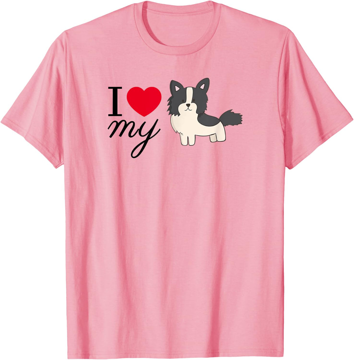I Love my Border Collie T-Shirt - Pink