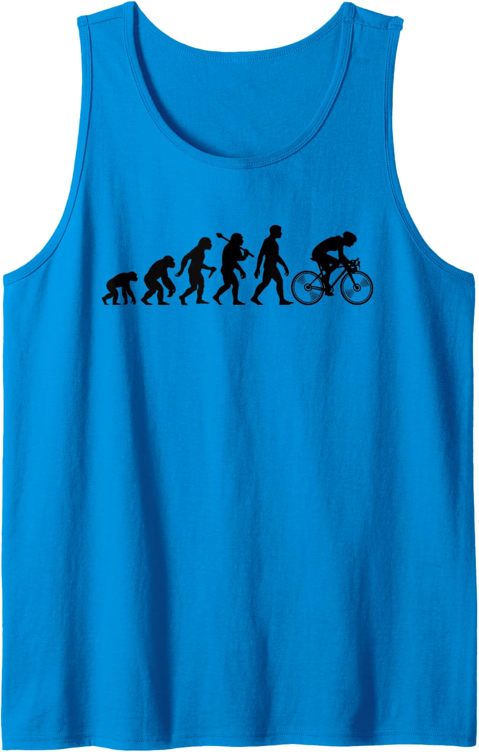 Cyclist Evolution for Mountain Bikers with MTB Bicycle Sleeveless Tank Top - Sapphire Blue