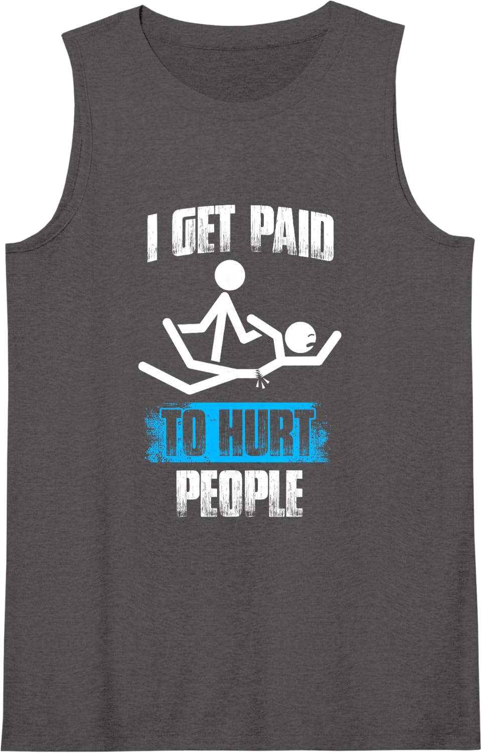 Women's I get Paid Physical Therapist Physical Therapy Physio Sleeveless Tank Top - Dark Heather Grey