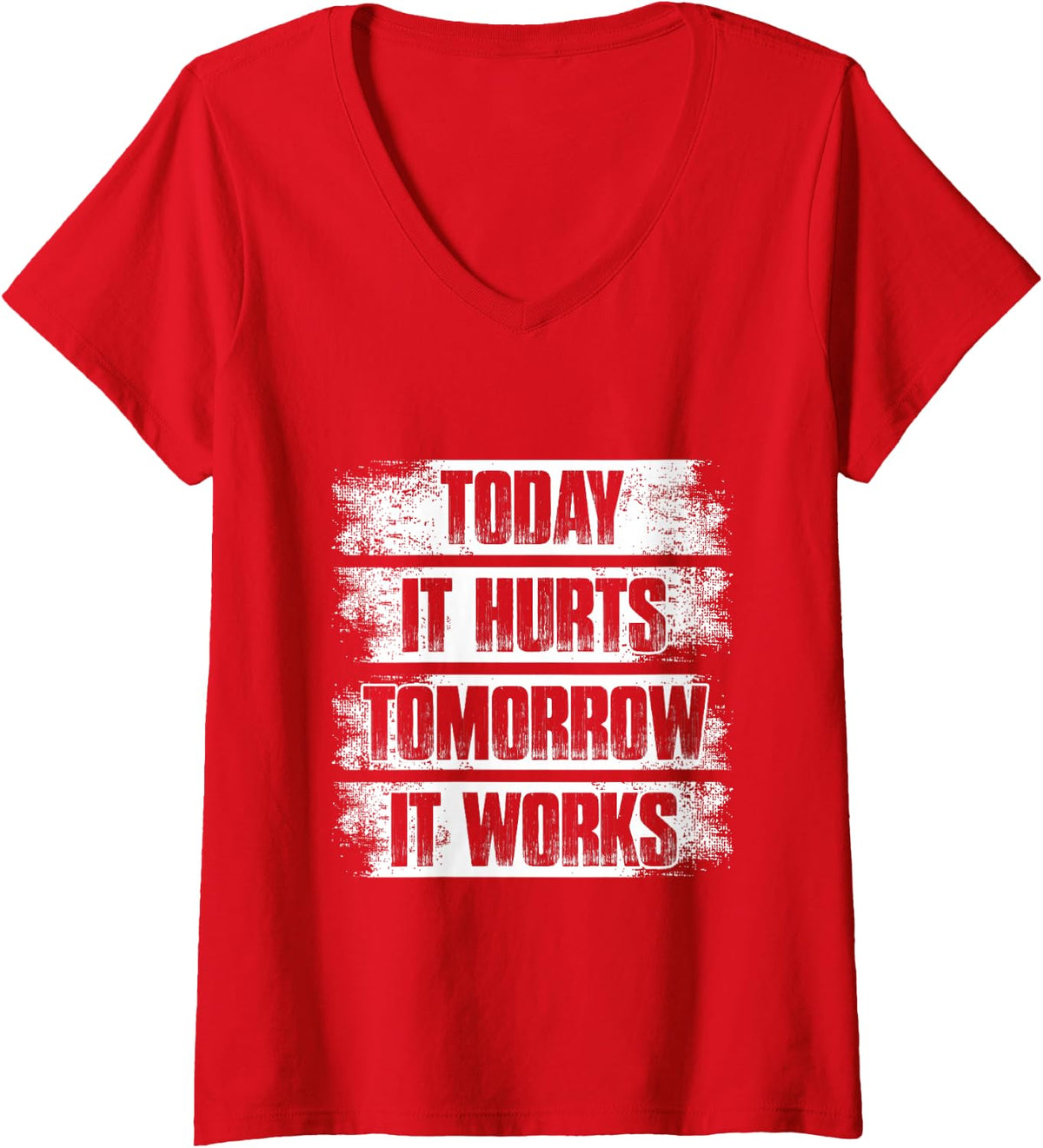 Women's Today it Hurts Physical Therapist Physical Therapy Physio V-Neck T-Shirt - Red