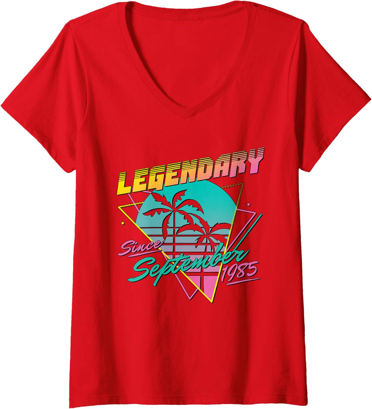 Women's Legendary Since September 1985 V-Neck T-Shirt - Red