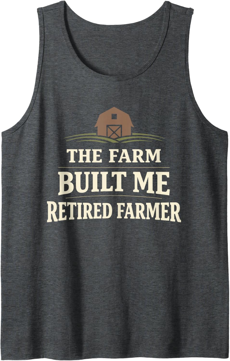 Retired Farmer Generational Farmer Farmer Retirement Family Sleeveless Tank Top - Dark Heather Grey