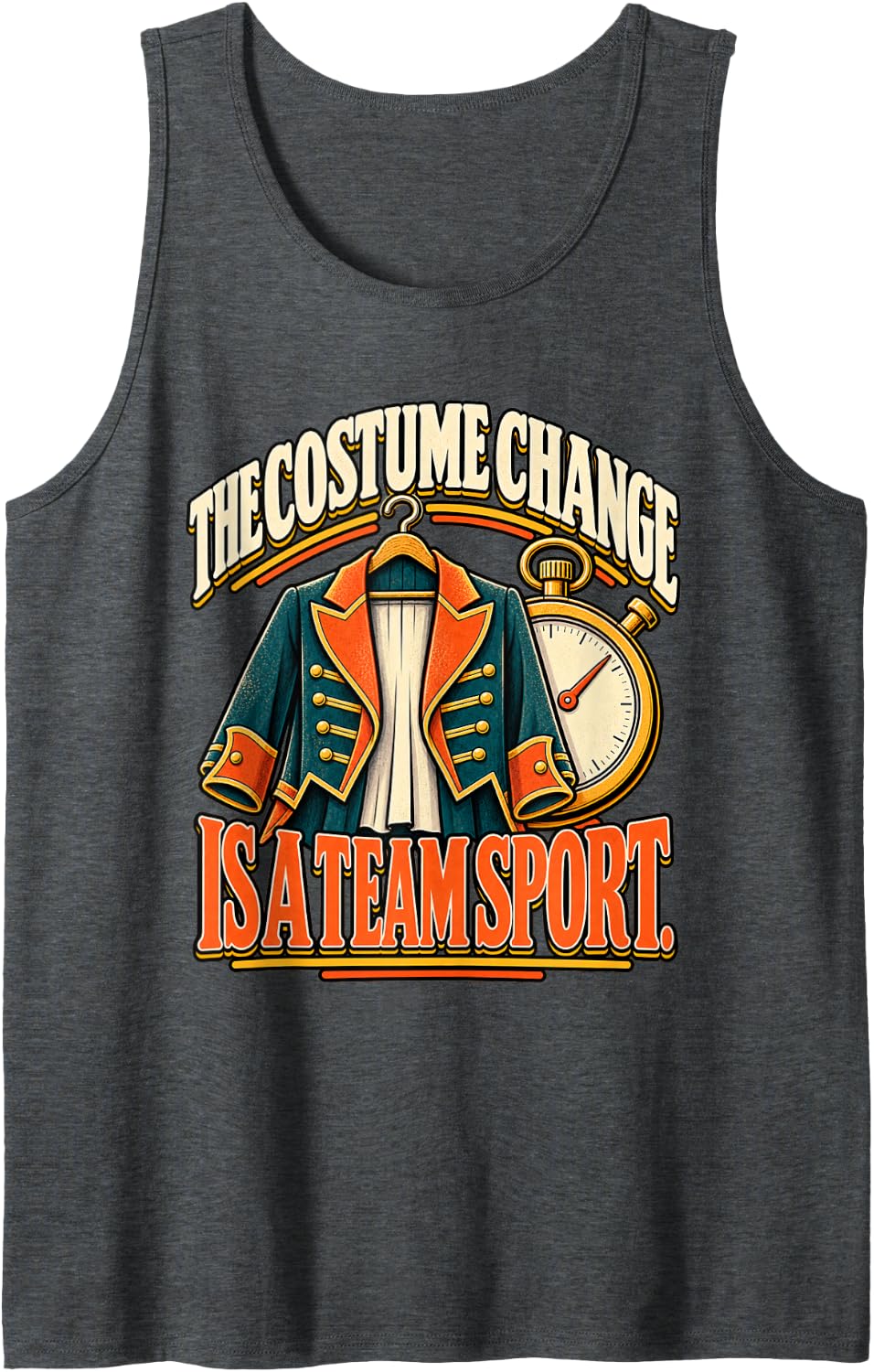 Theater Costume Change Backstage Crew Sleeveless Tank Top - Dark Heather Grey