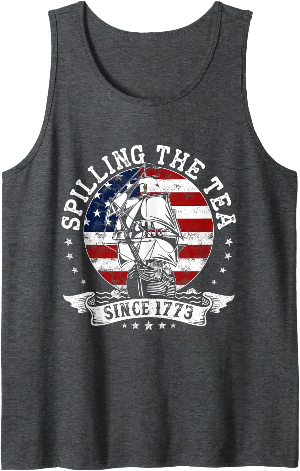 Us History Teacher Historian Spilling The Tea Since 1773 Tank Top - Dark Heather Grey