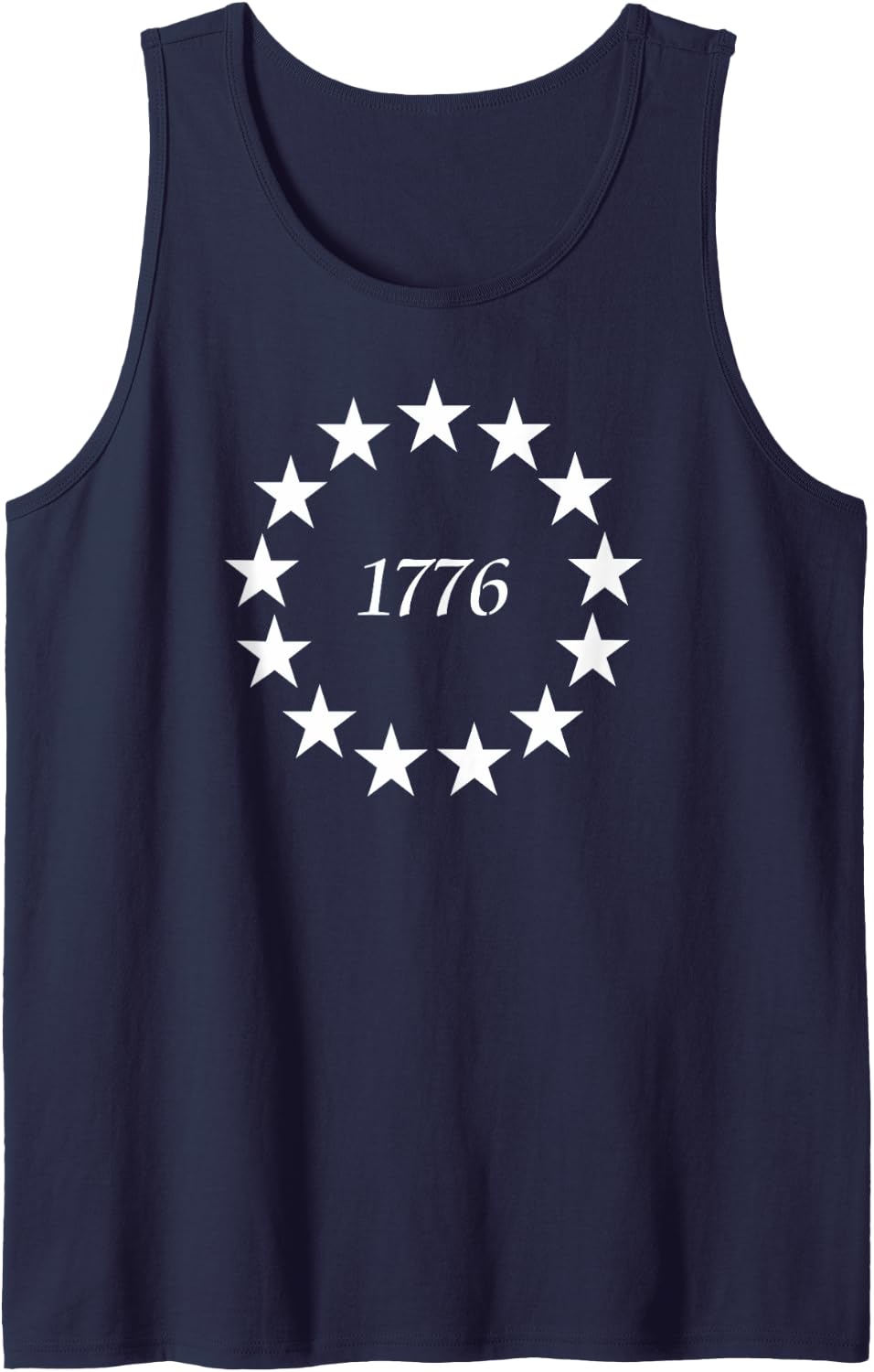 1776 13 Stars Patriotic American Revolution 13 Colonies Tank Top - Navy Blue