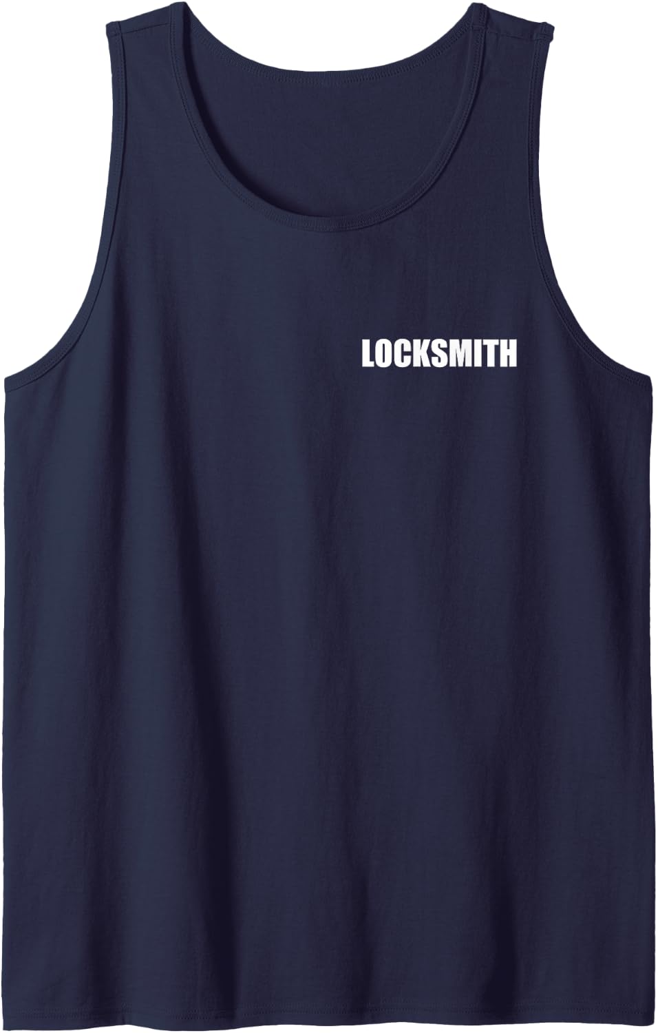 Locksmith Logo Style Employees Official Uniform Work Design Tank Top - Navy Blue