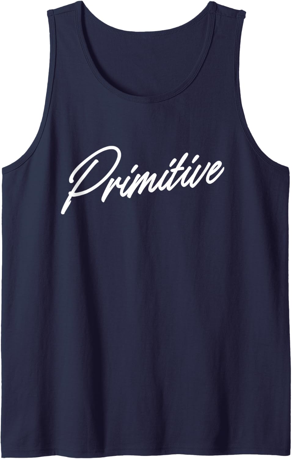 Primitive Handwritten Urban Design - Bold Aesthetic Wear Tank Top - Navy Blue