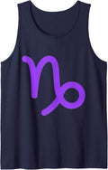Astrology Sleeveless Tank Top - Navy Blue