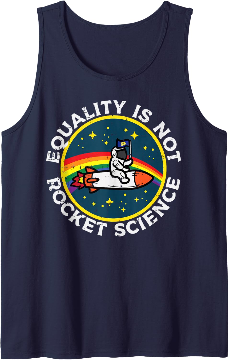 Lgbt Equality Not Rocket Science Pride Ally Men Women Kids Tank Top - Navy Blue