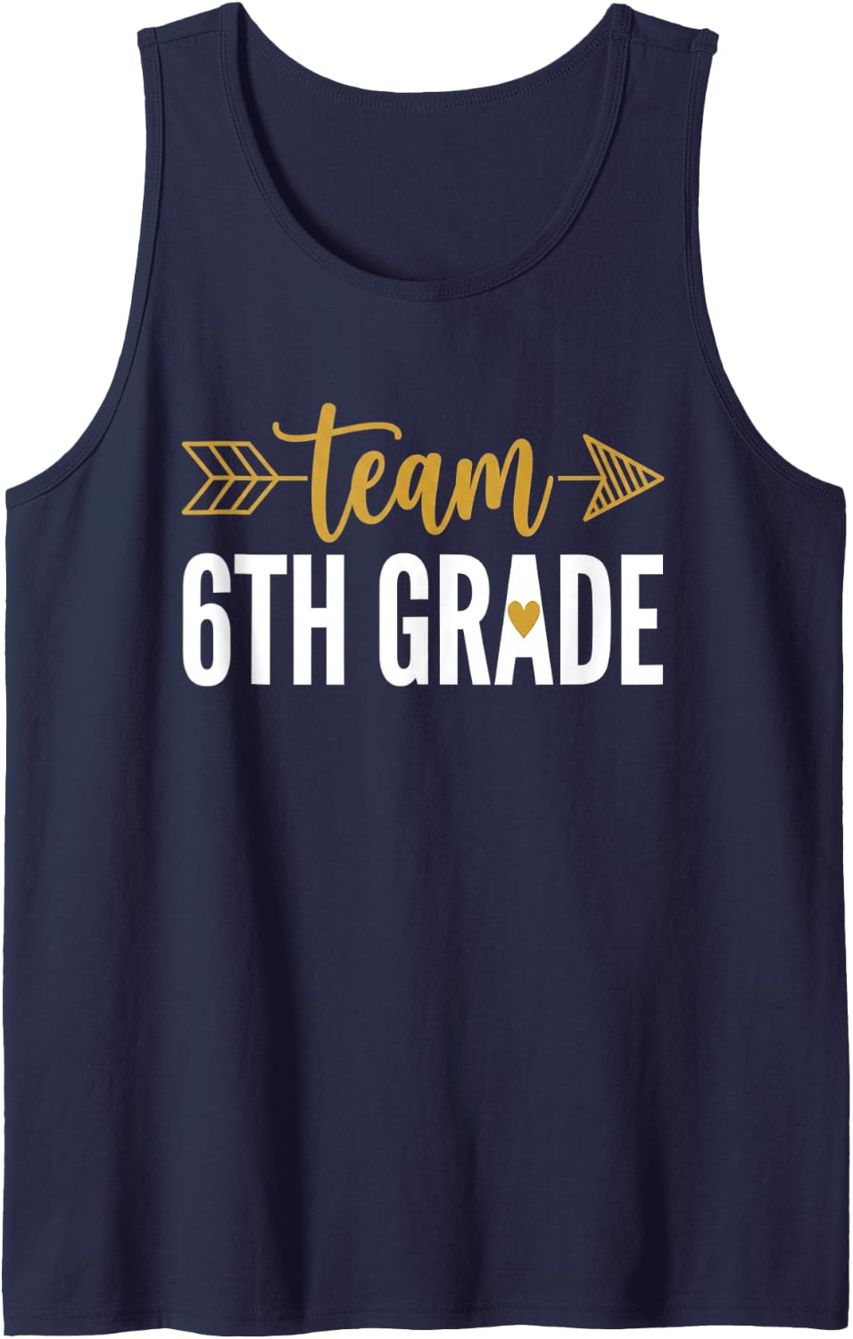 Team 6TH Grade Back to School Sixth Class Teacher Kids Sleeveless Tank Top - Navy Blue