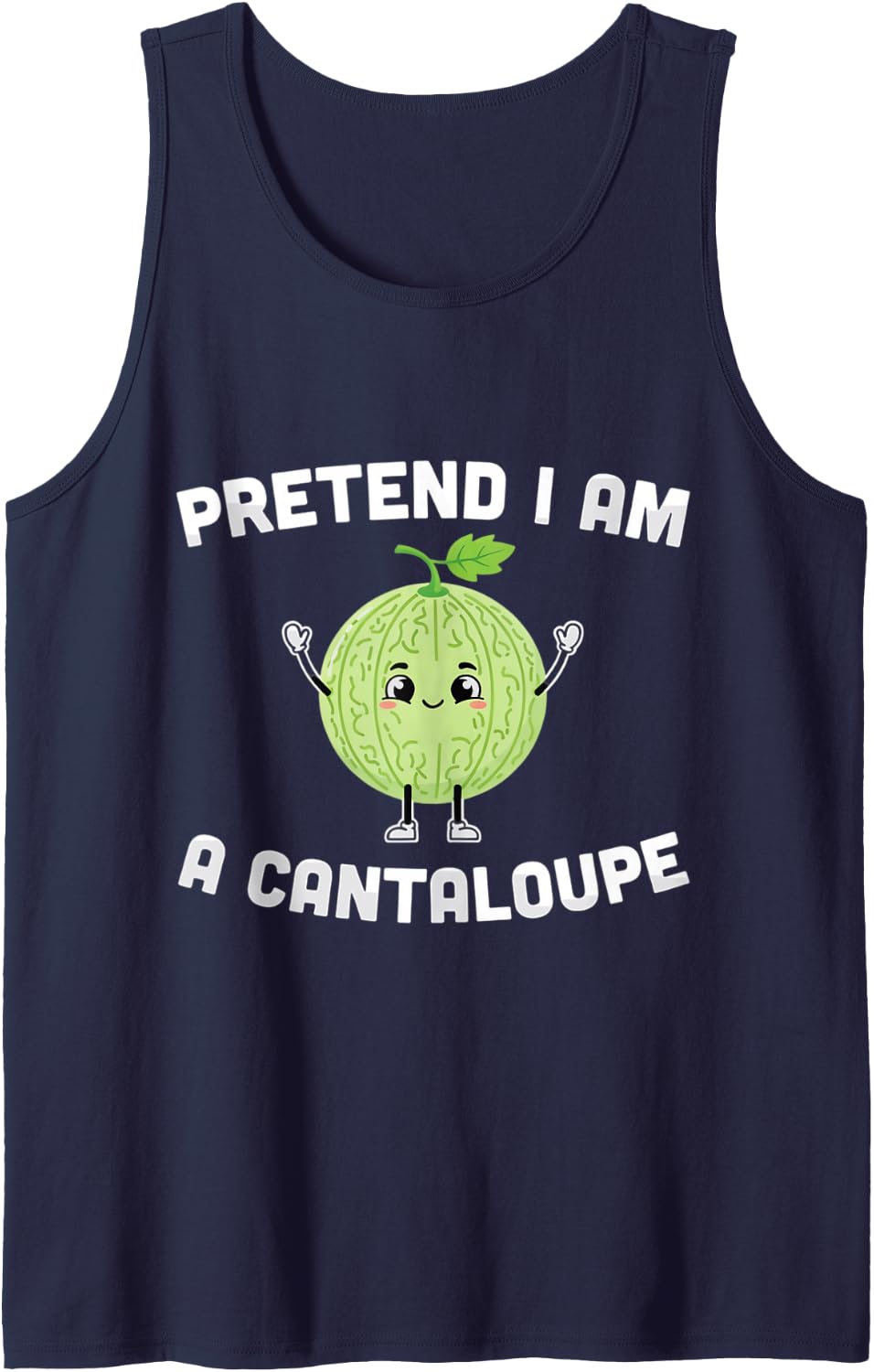 Food Art Sleeveless Tank Top - Navy Blue