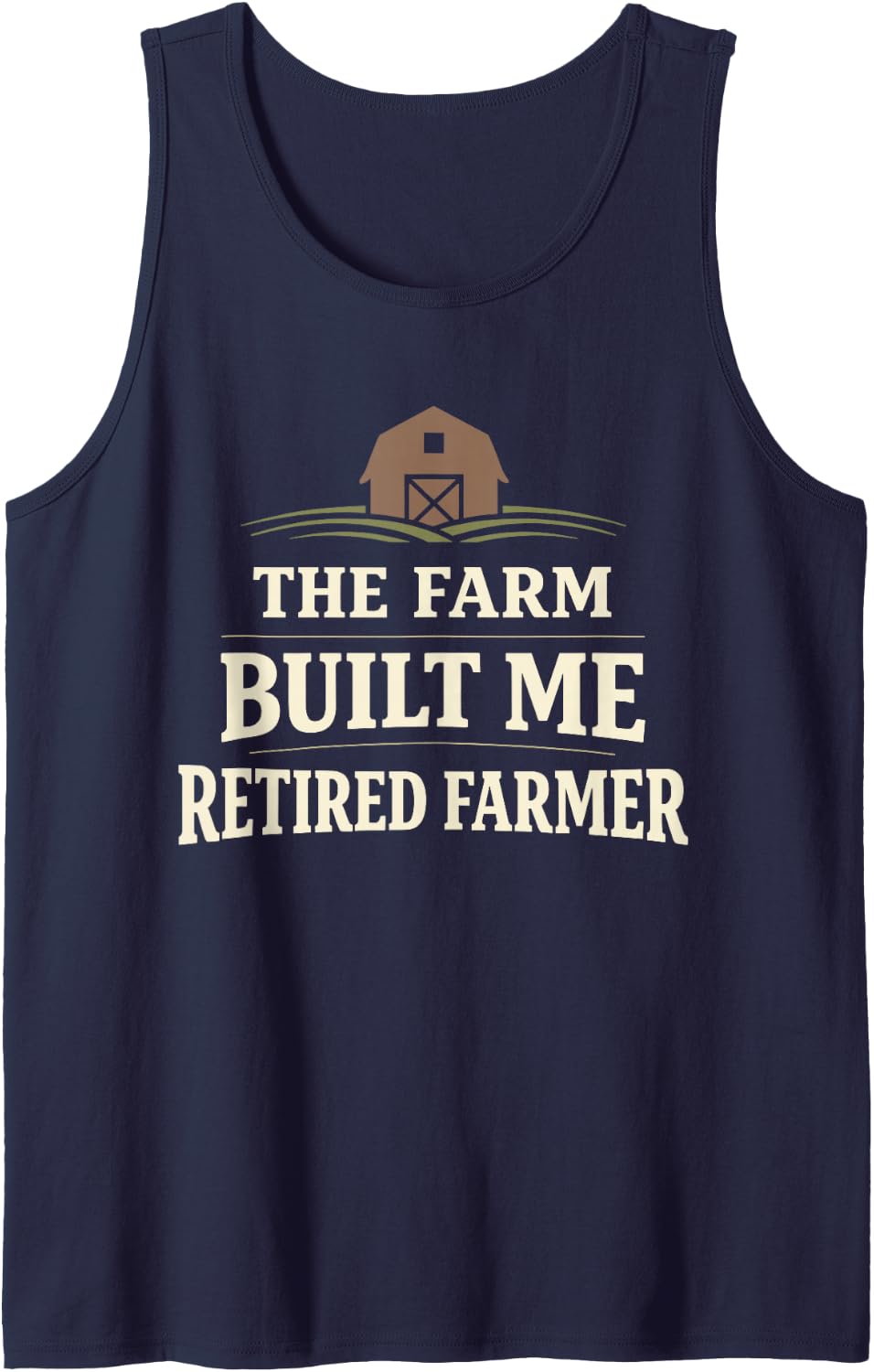 Retired Farmer Generational Farmer Farmer Retirement Family Sleeveless Tank Top - Navy Blue