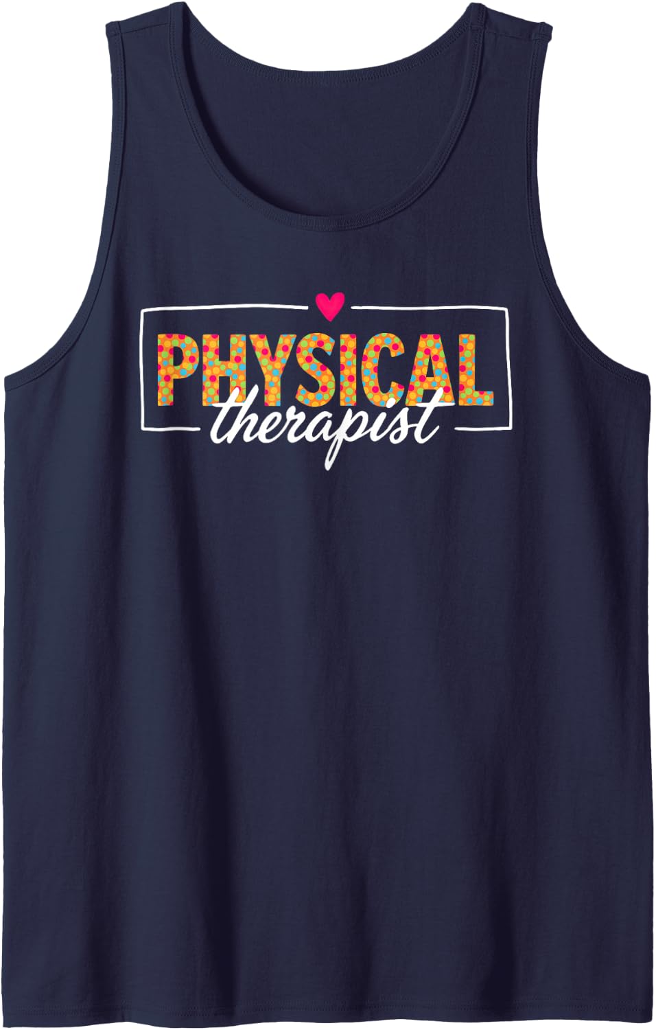Physical Therapist Physiotherapist Pt Pts Therapy Sleeveless Tank Top - Navy Blue