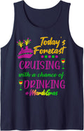 Mardi Gras Cruise Today Forecast Group Matching Tank Top - Navy Blue