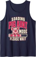 Pig Aunt Loading Pig Aunt Mode Please Wait Sleeveless Tank Top - Navy Blue
