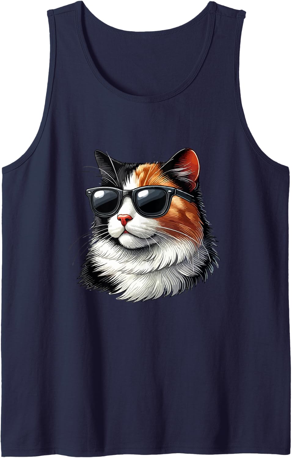 Calico Mom, cat calico Tank Top - Navy Blue