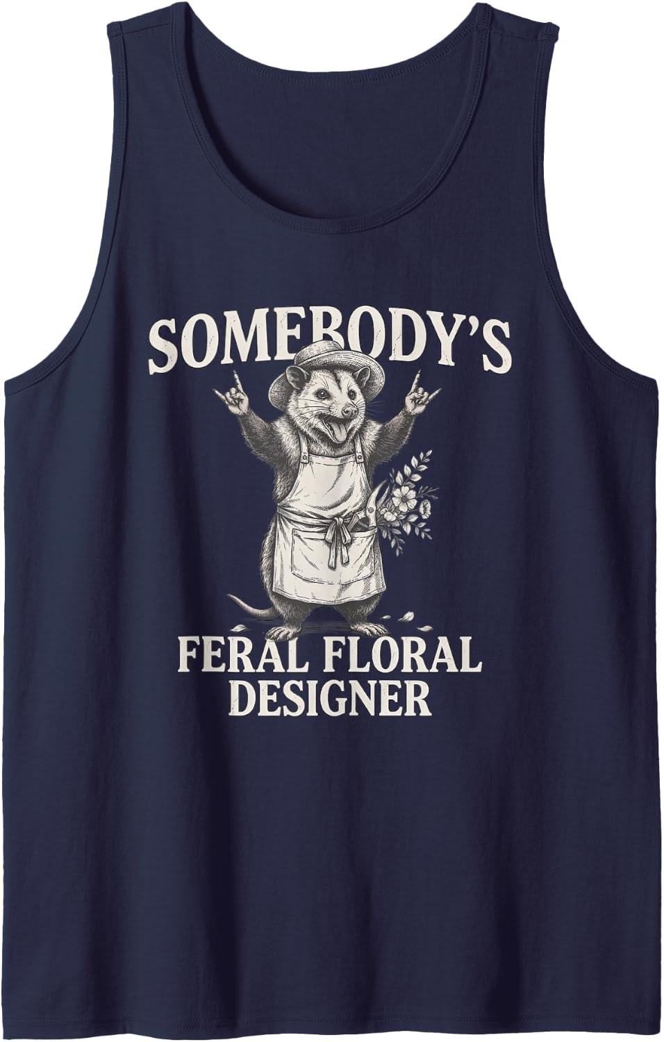 Floral Designer Floral Design Flower Arrangement Artist Sleeveless Tank Top - Navy Blue