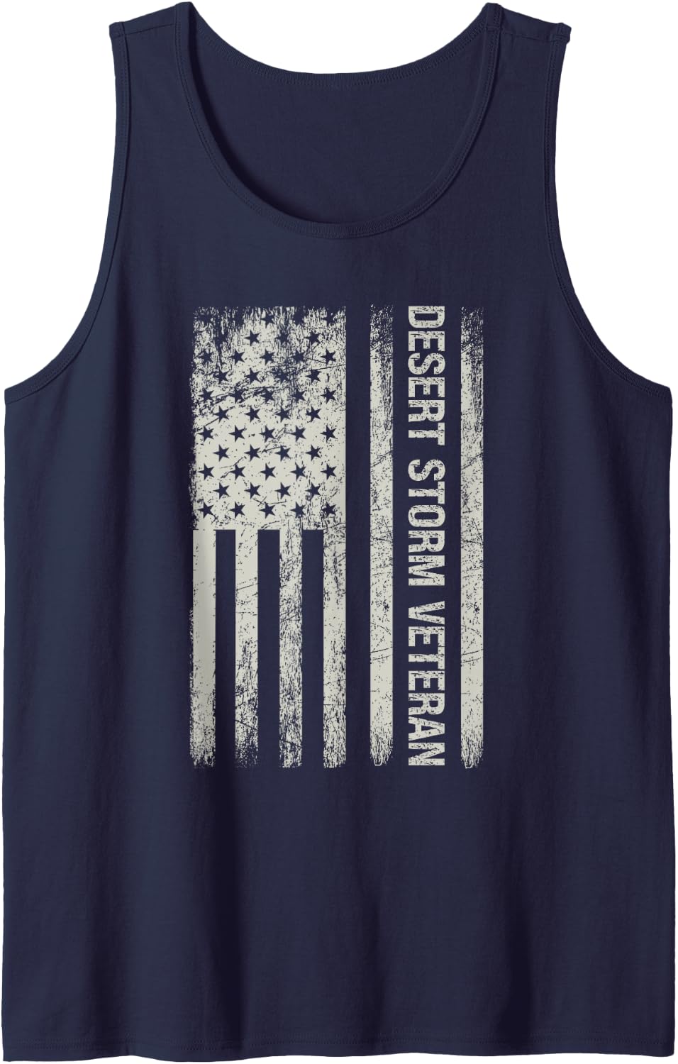 Desert Storm Veteran Persian War Service Ribbon Tank Top - Navy Blue