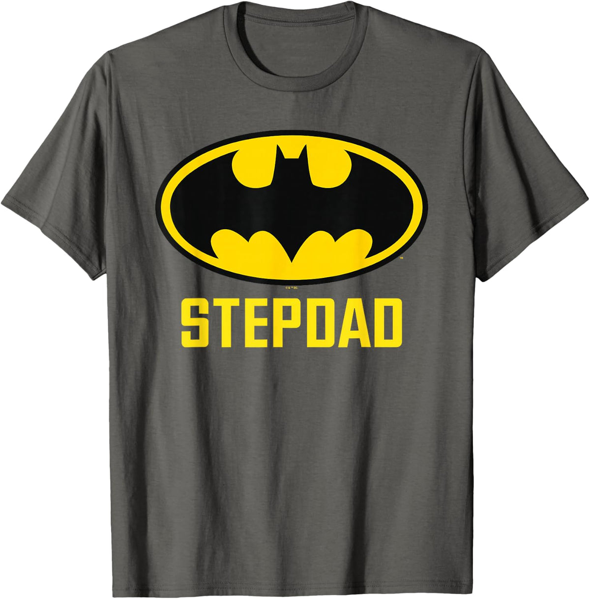 Batman Bat Stepdad T-Shirt - Asphalt Grey