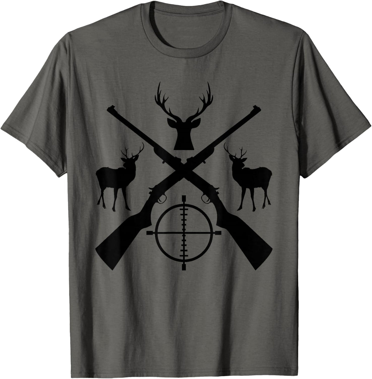 Deer Hunting Deer Hunter T-Shirt - Asphalt Grey