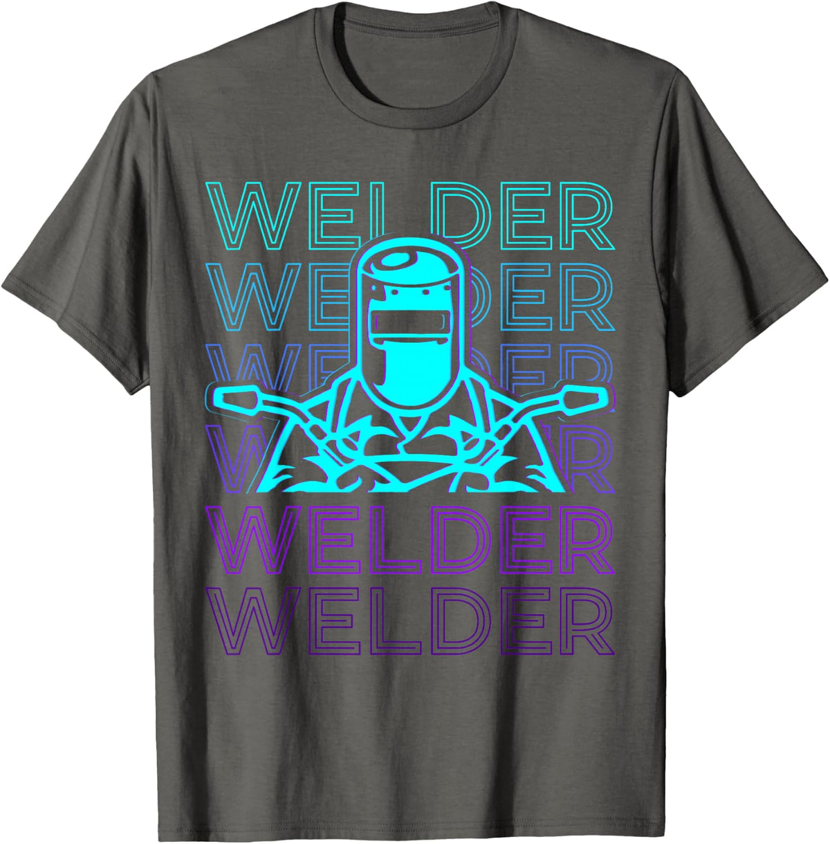 Welder Welding Weld Retro T-Shirt - Asphalt Grey
