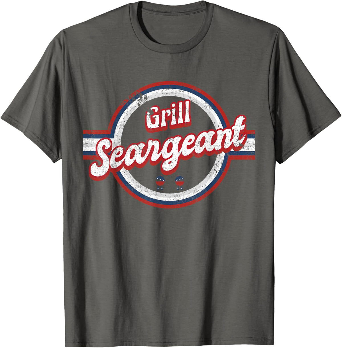4th of July American Patriotic Grill Seargeant Memorial Day T-Shirt - Asphalt Grey