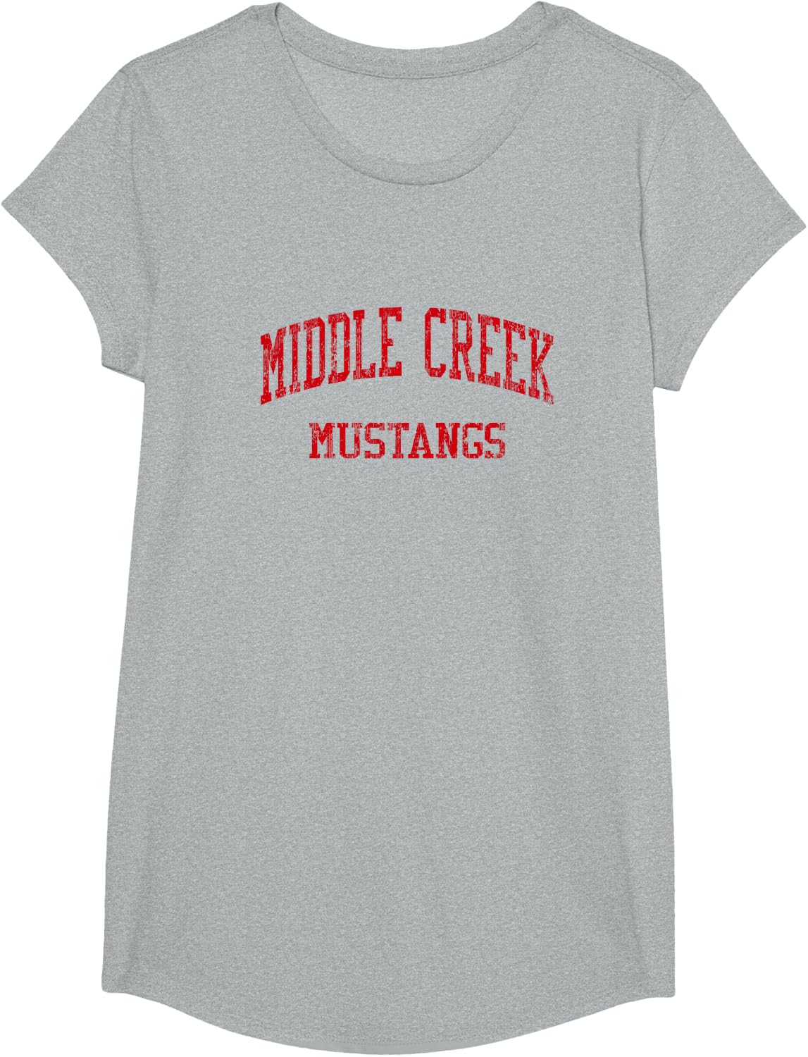 Middle Creek High School HS Apex NC Vintage Sports T-Shirt - Girls Heather Grey