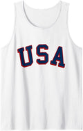 USA America Tank Top - White