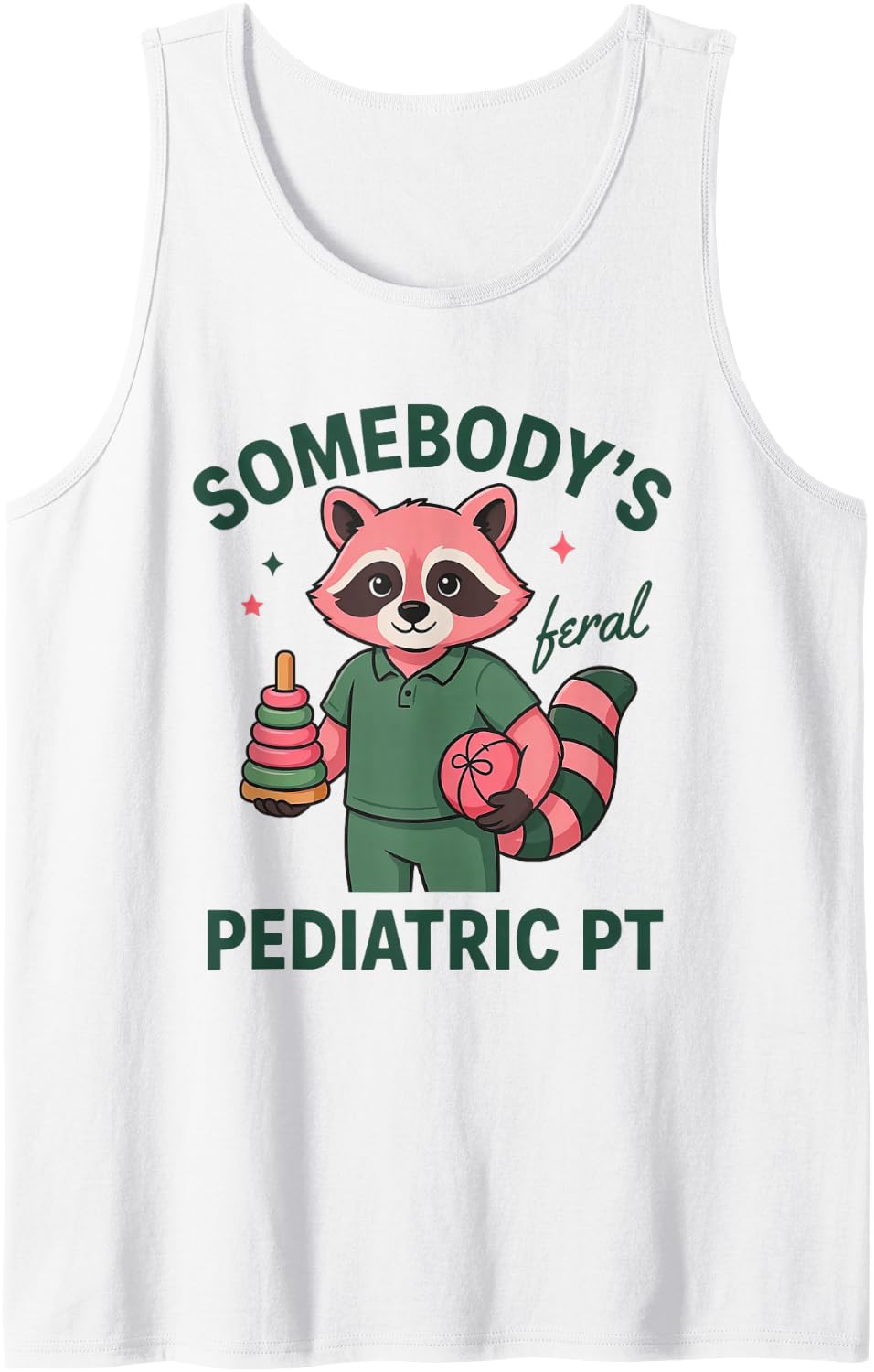 Pediatric Physical Therapy Kids Physiotherapy Therapist Sleeveless Tank Top - White
