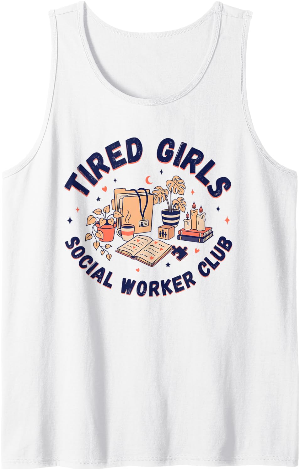 Social Worker LMSW LCSW Licensed Caseworker Sleeveless Tank Top - White