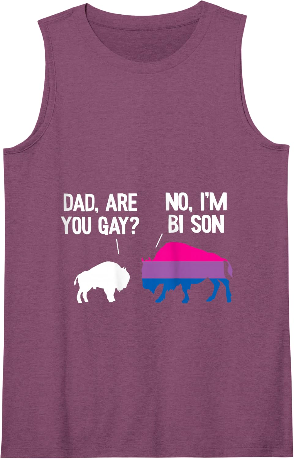 Bi Son Funny Joke Bisexual Pride Rainbow LGBT Flag Bi Pride Tank Top - Purple