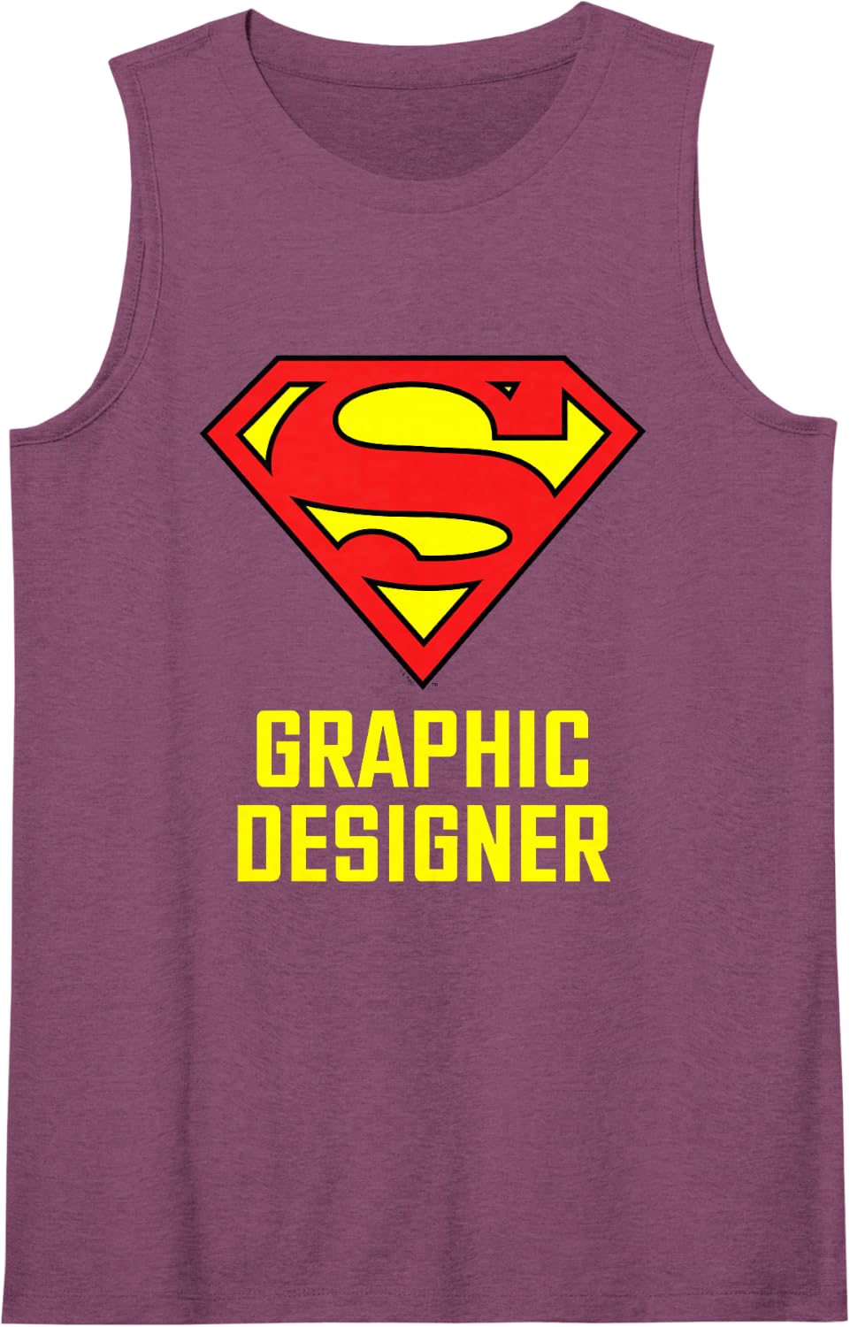 Superman Super Graphic Designer Sleeveless Tank Top - Purple