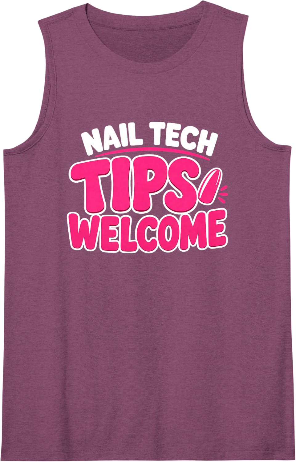 Nail Tech Tips Welcome Sleeveless Tank Top - Purple