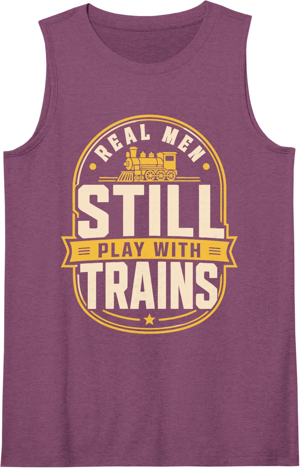 Funny Model Railway Hobby Train Club Railroad Sleeveless Tank Top - Purple