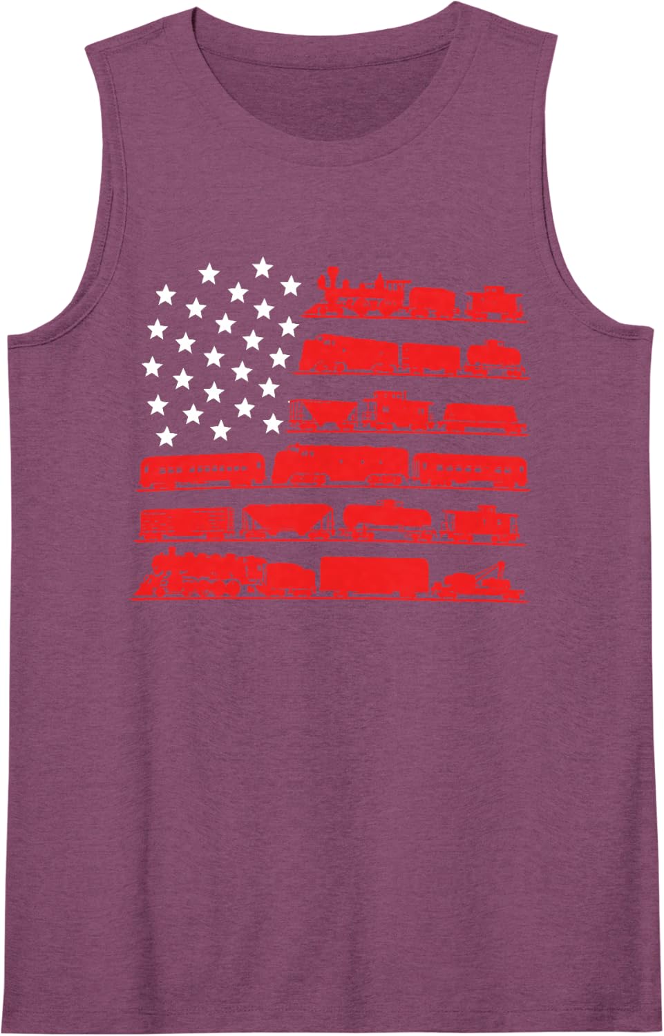 American Model Railway Hobby Train Collector Railroad Sleeveless Tank Top - Purple