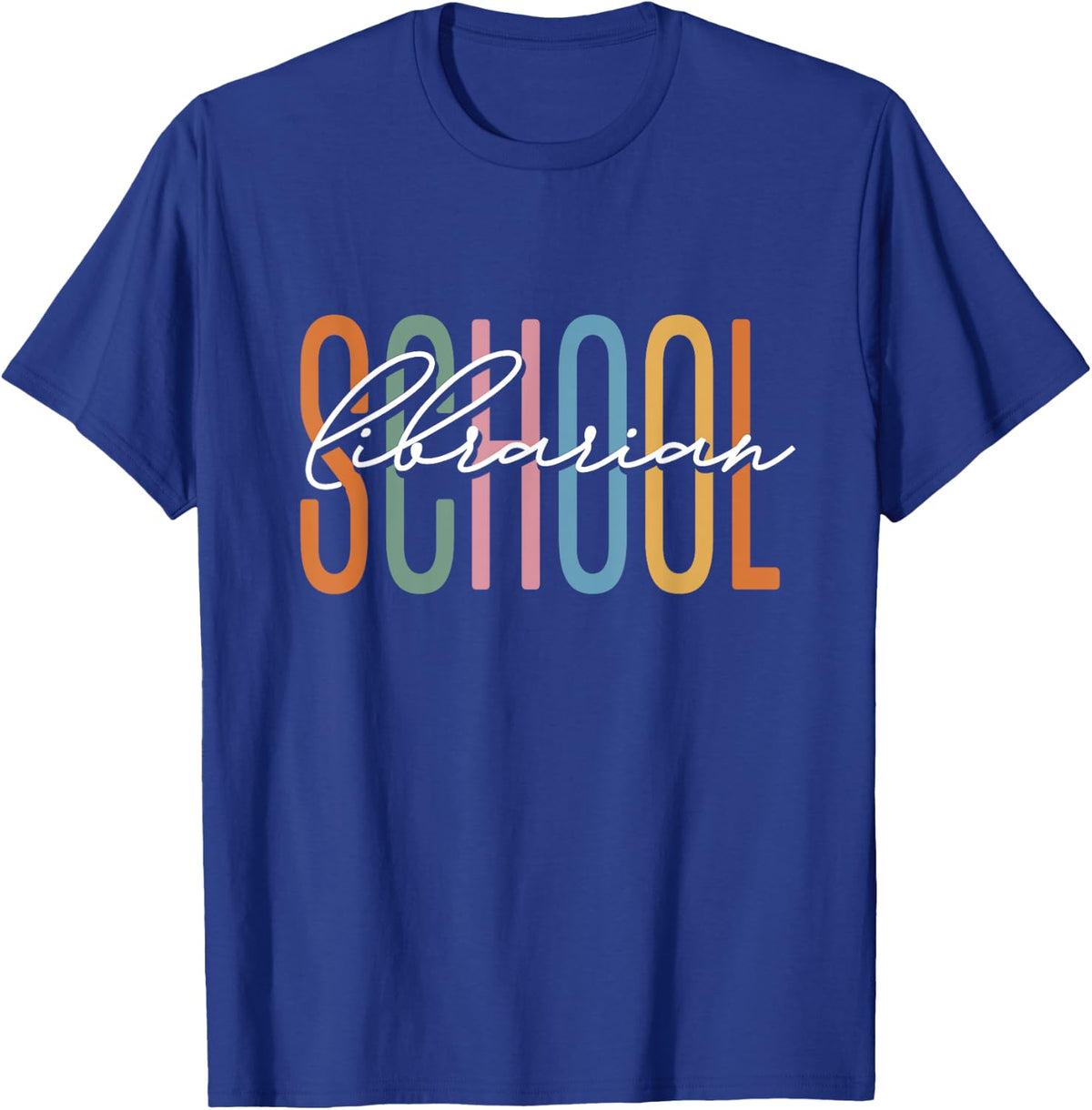 School Librarian School Library T-Shirt - Royal Blue