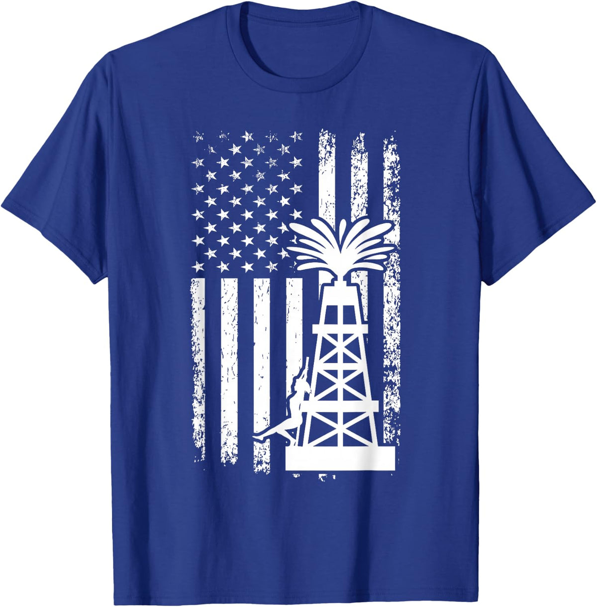 Oilfield Trash Funny Oil Rig Worker T-Shirt - Royal Blue