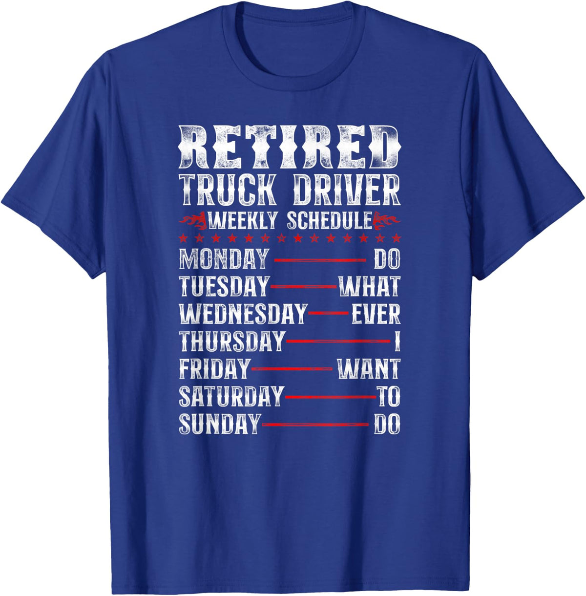 Trucker Truck Driver Retired Vintage Retired Truck Drivers T-Shirt - Royal Blue