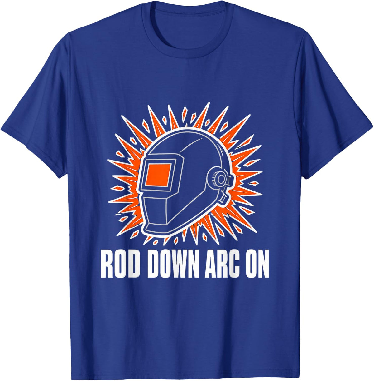 Stick Welder Vintage Retro Distressed Badge Fabricator T-Shirt - Royal Blue
