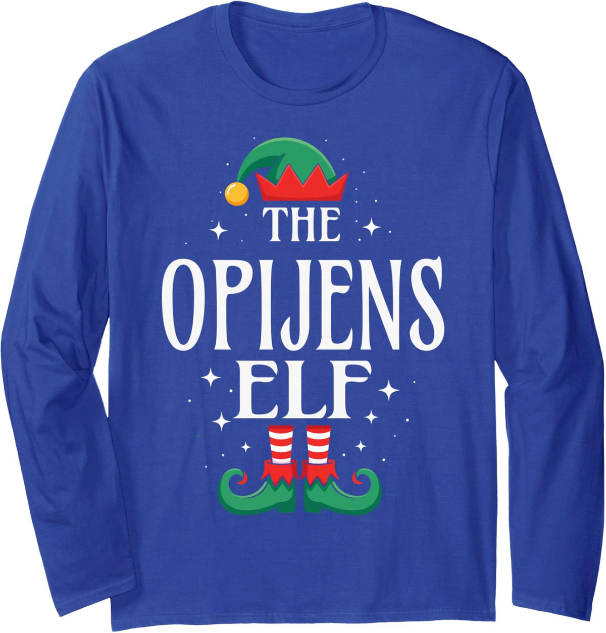 The Opijens Elf Funny Christmas Grandpa Matching Family Long Sleeve T-Shirt - Adult Unisex Royal Blue