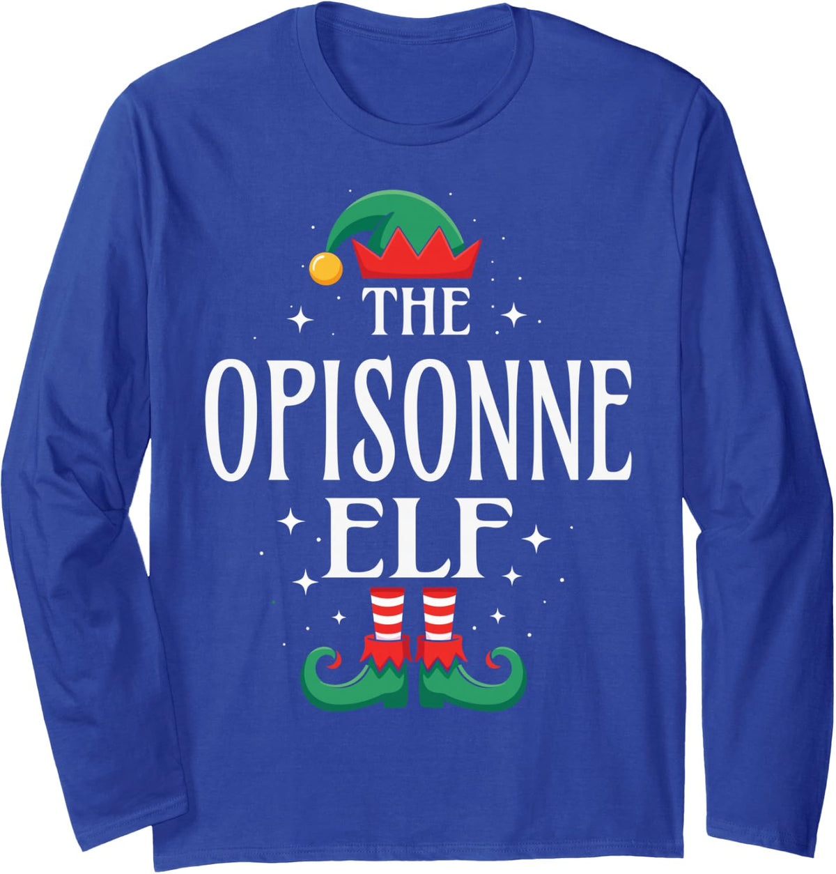 The Opisonne Elf Funny Christmas Grandpa Matching Family Long Sleeve T-Shirt - Adult Unisex Royal Blue