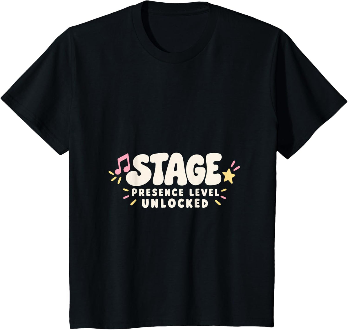 Stage Presence Level Unlocked Kpop Dancer Idol Funny T-Shirt - Black