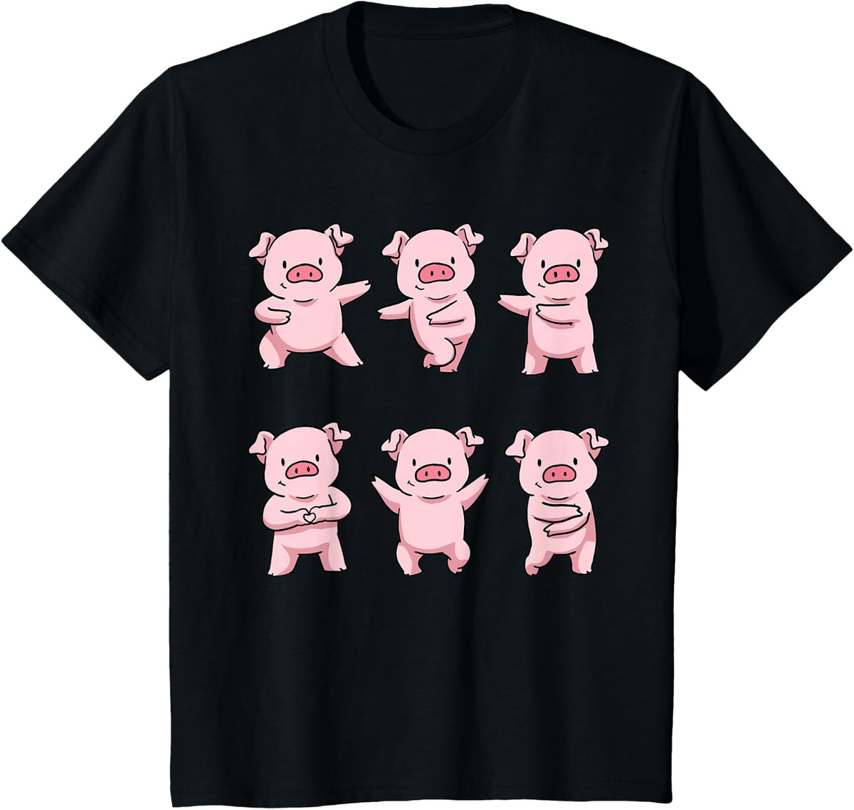 Pig Gifts for Pig Lovers Women Pig Shirt Women Men Kids Pig T-Shirt - Black