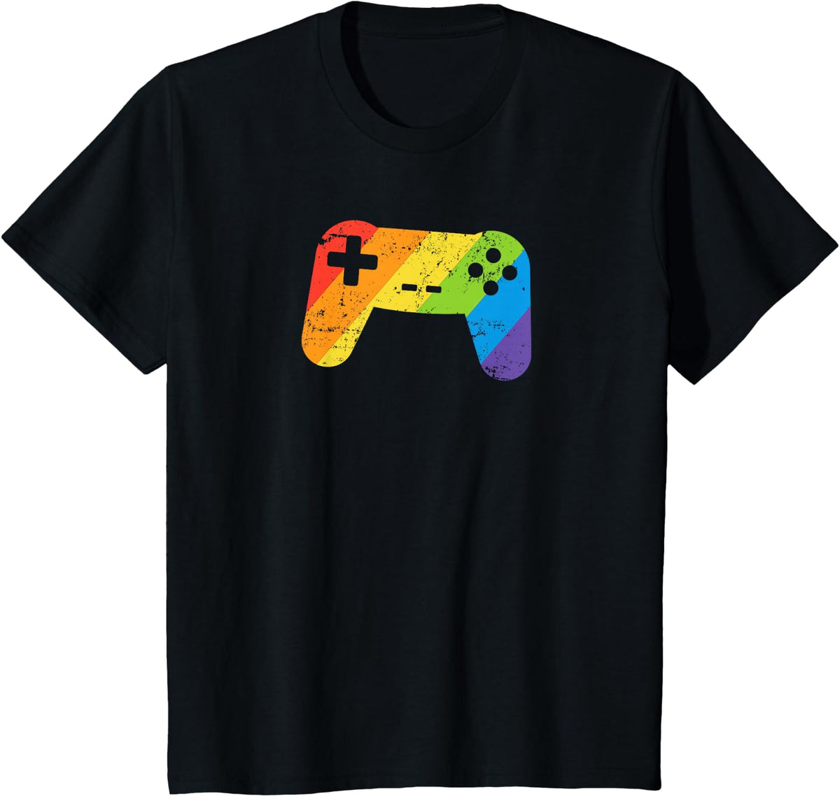 Gaymer T-Shirt LGBT Pride Gay Gamer Rainbow Controller T-Shirt - Black
