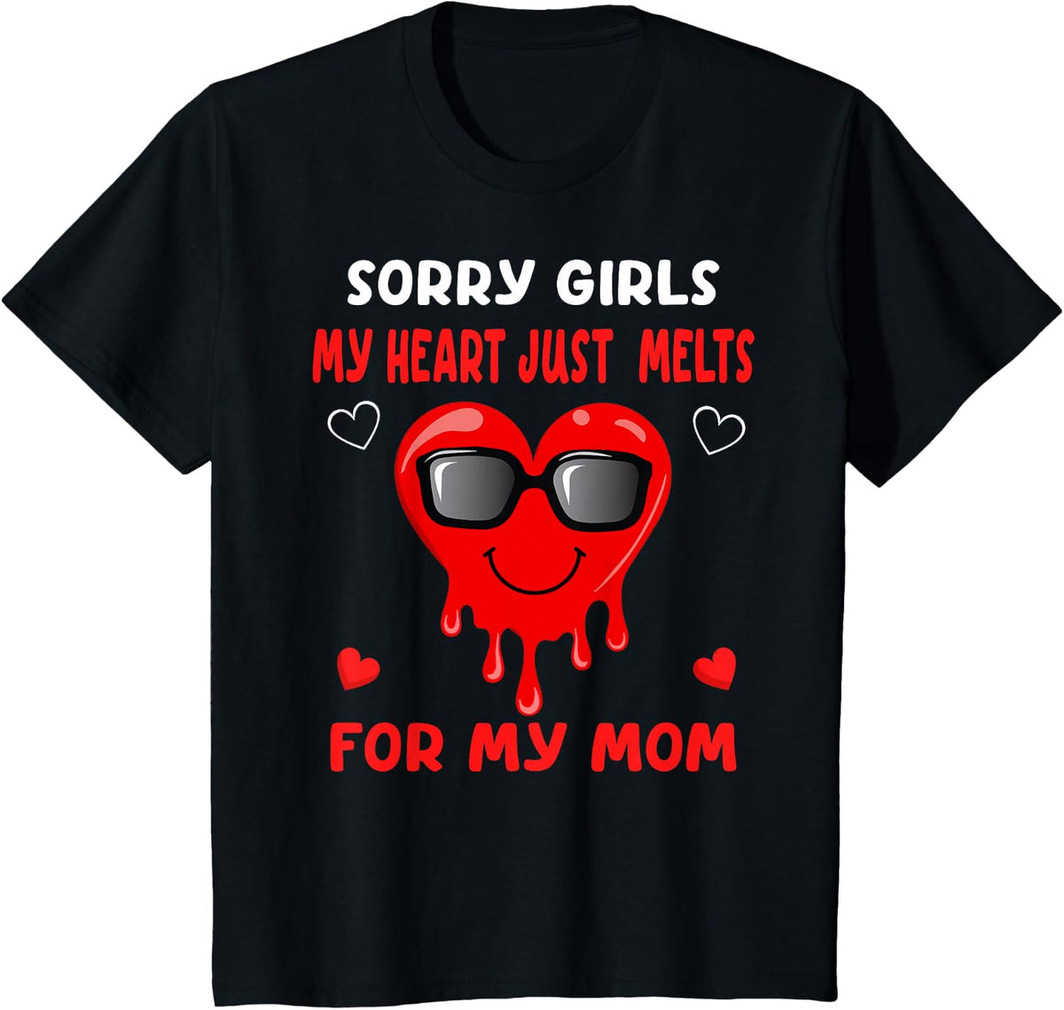 Valentines Day boys kids son My Heart just Melts For mom T-Shirt - Black