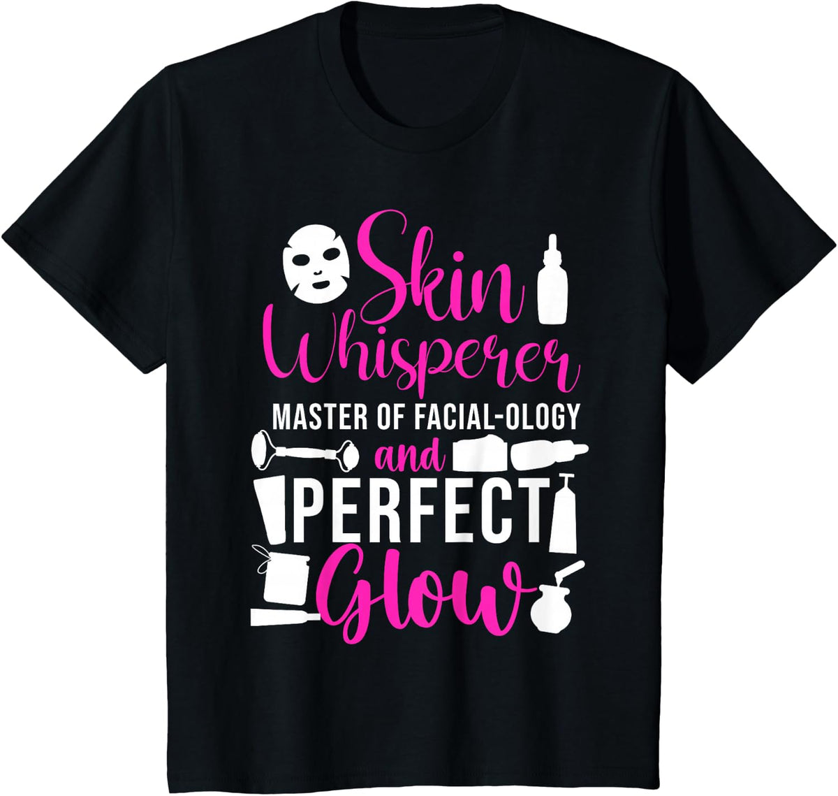 Cute Licensed Esthetician Skincare Beautician Skin Therapist T-Shirt - Black