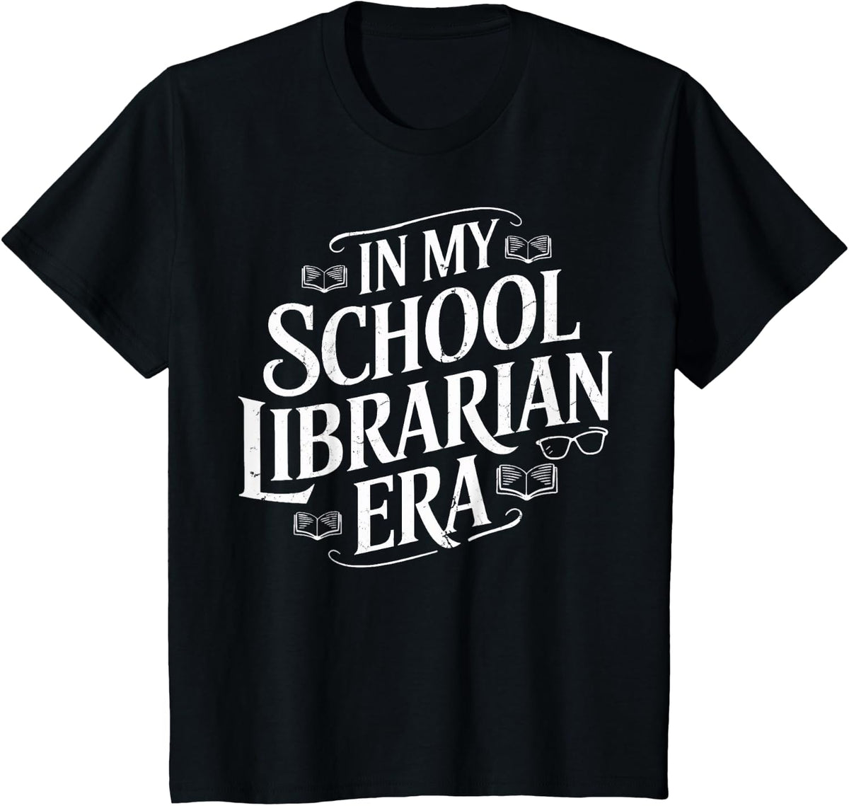 In My School Librarian Era School Librarians T-Shirt - Black
